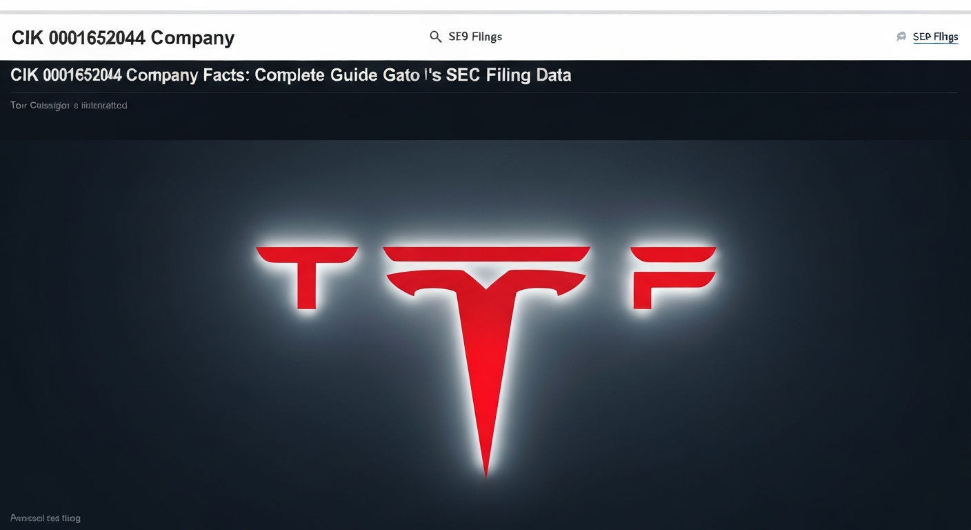 CIK 0001652044 Company Facts: Complete Guide to Tesla's SEC Filing Data